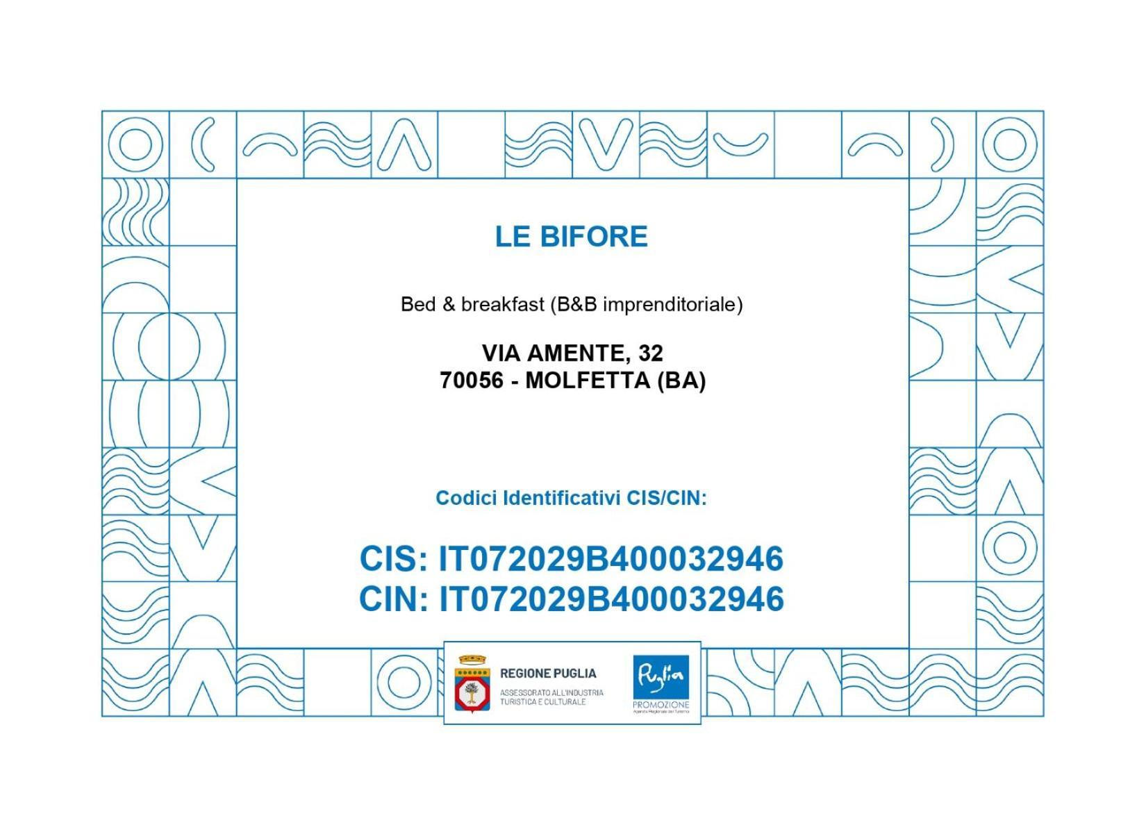 Le Bifore B&B Molfetta Exteriér fotografie